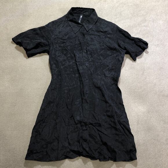 Zara Dresses & Skirts - Zara Womens Dress Small Black Button Lyocell Mini Satiny
